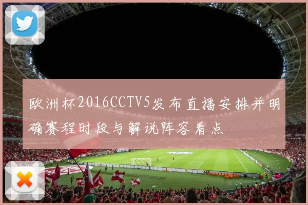 欧洲杯2016CCTV5发布直播安排并明确赛程时段与解说阵容看点
